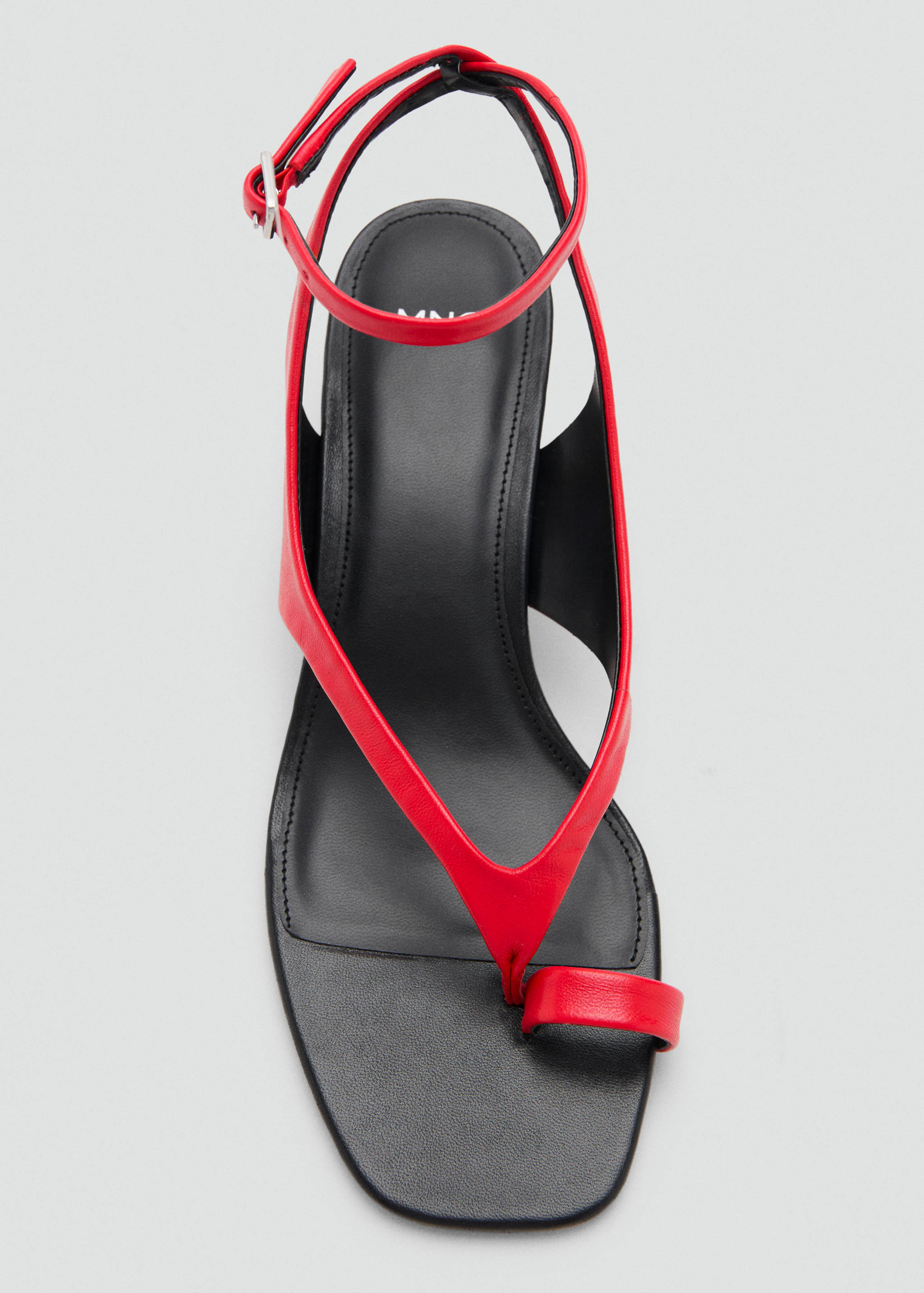 Heeled leather sandals with straps - Details of the article 2