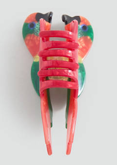 Multicoloured parrot clip — Coral Red 4