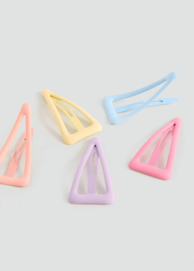 Pack of 5 hair clips — Pink