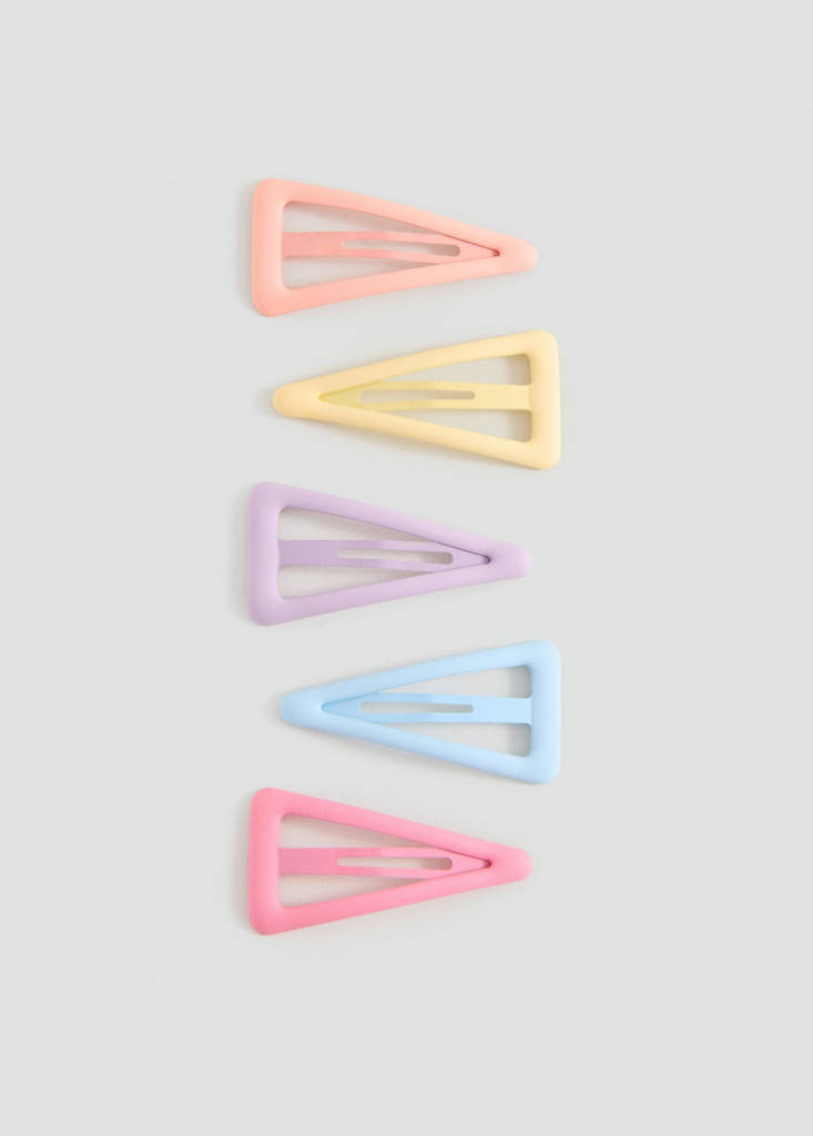 Pack of 5 hair clips — Pink