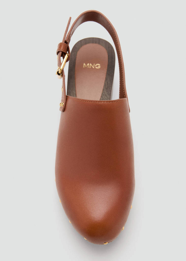 Leather studded mule — Leather