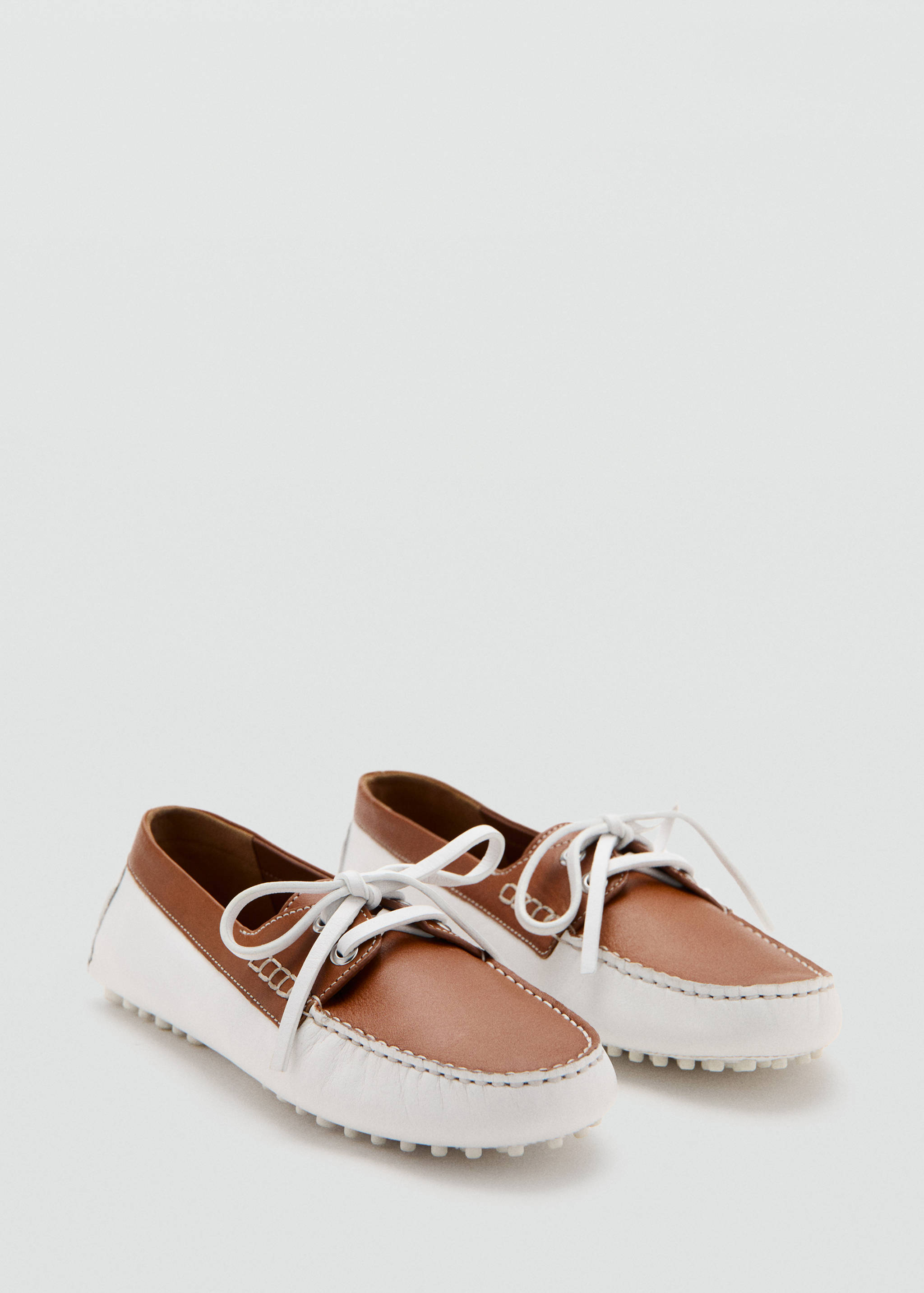 Multicolour leather boat shoes - Medium plane