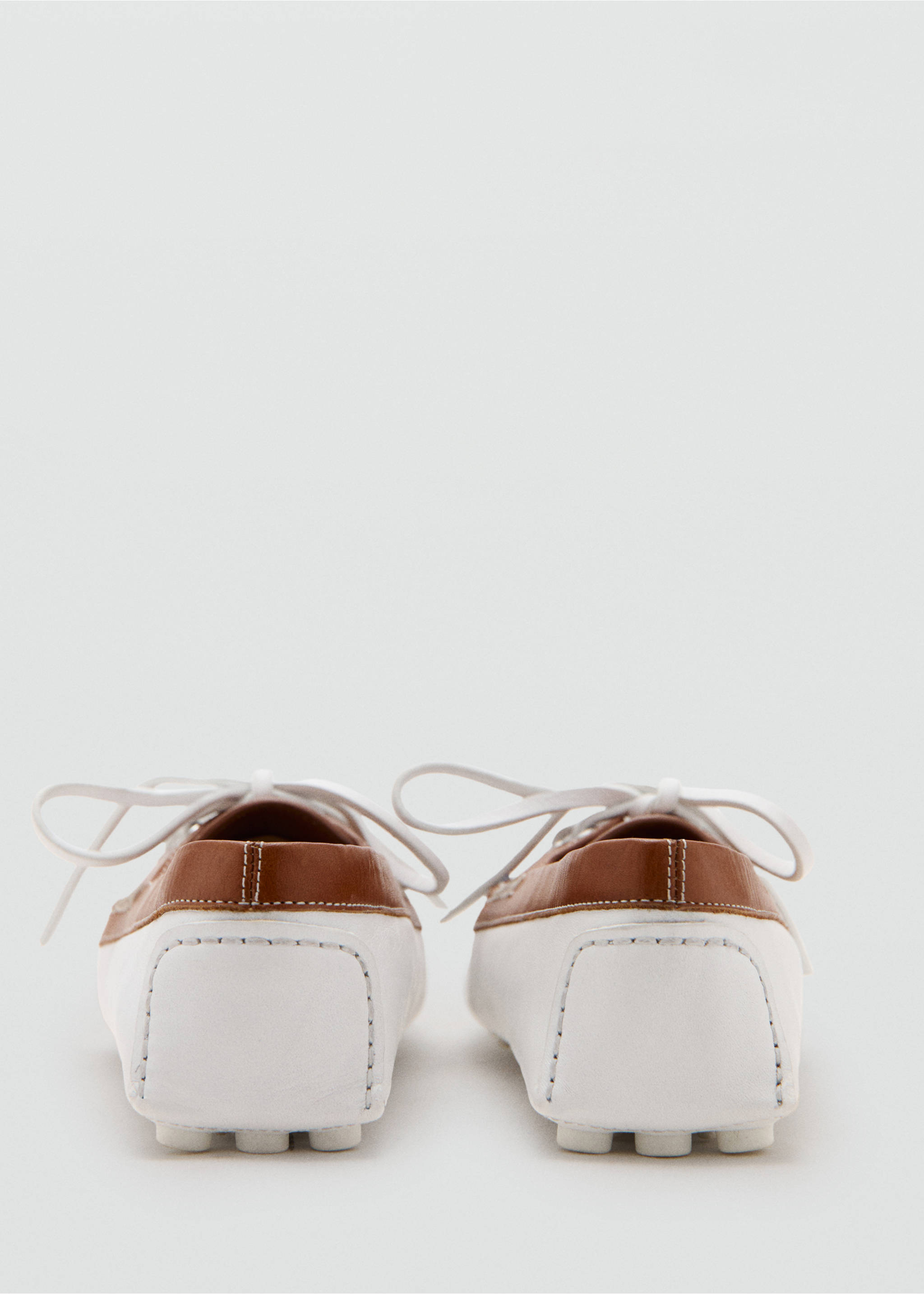Multicolour leather boat shoes - Details of the article 3, White. Ref: 37011349-00.