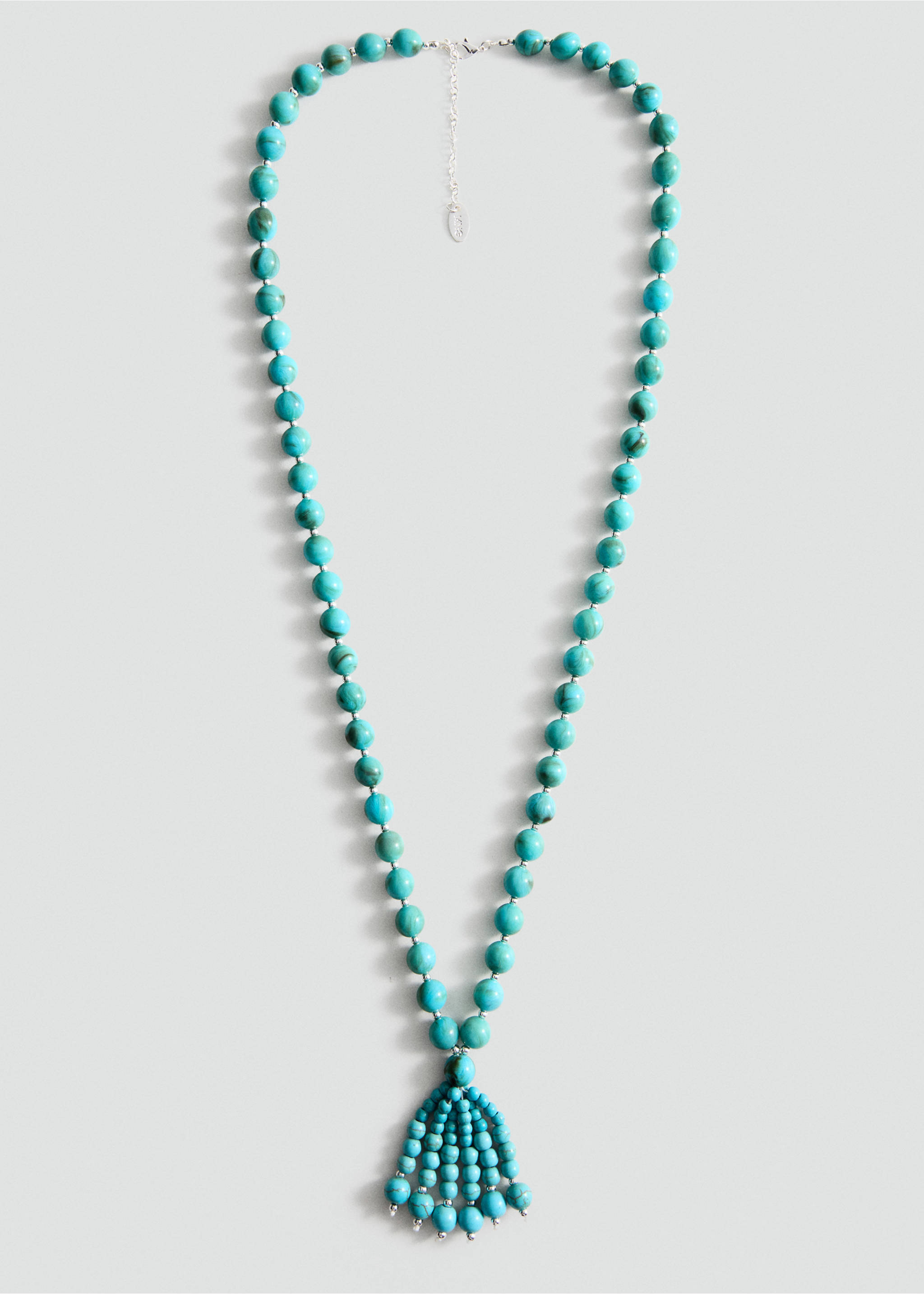 Beaded necklace - Article without model, Turquoise. Ref: 37011351-00.