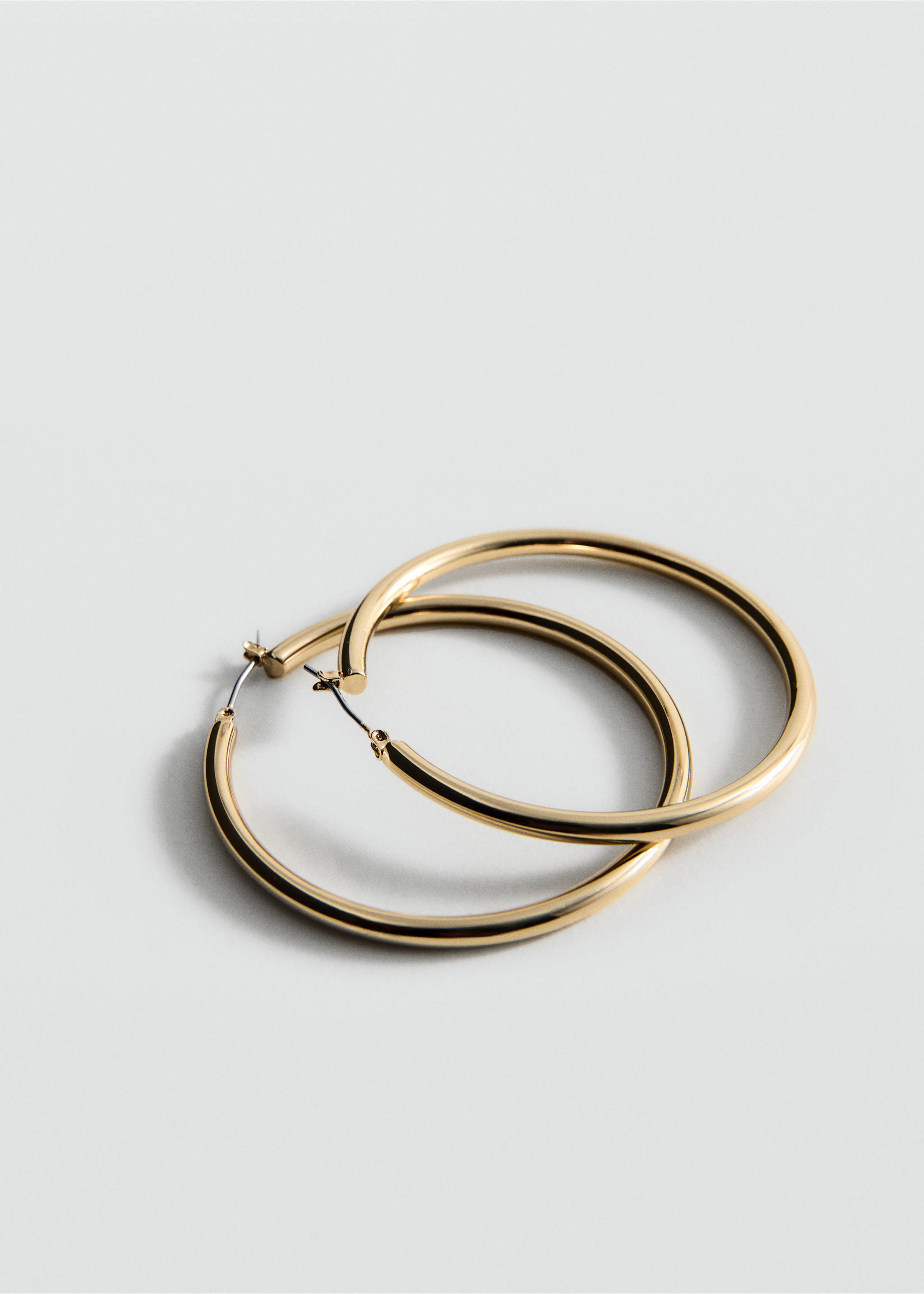 Серьги-кольца из металла - Средний план, Золото. Ref: 37011354-00.