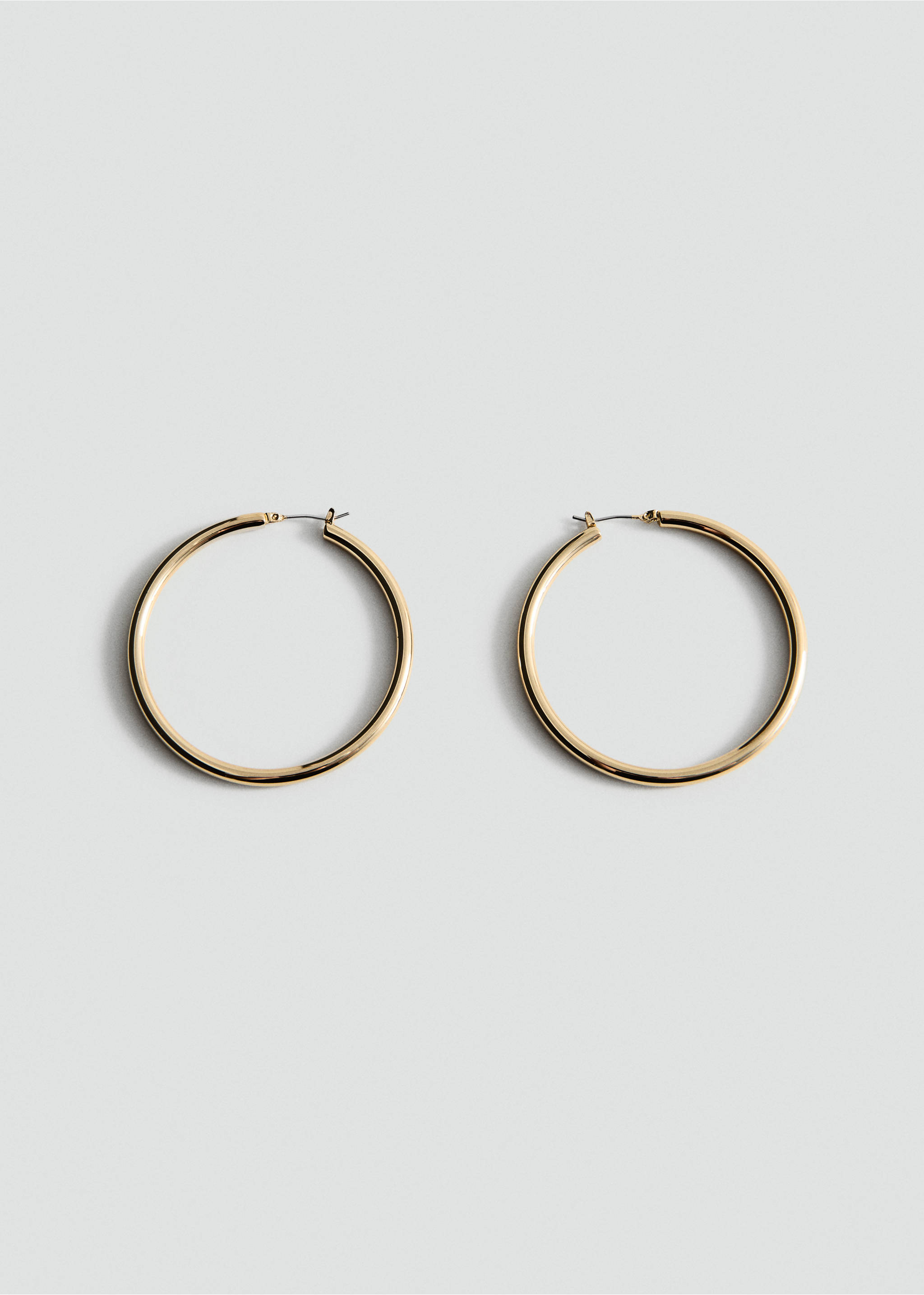Metallic hoop earrings - Article without model, Gold. Ref: 37011354-00.