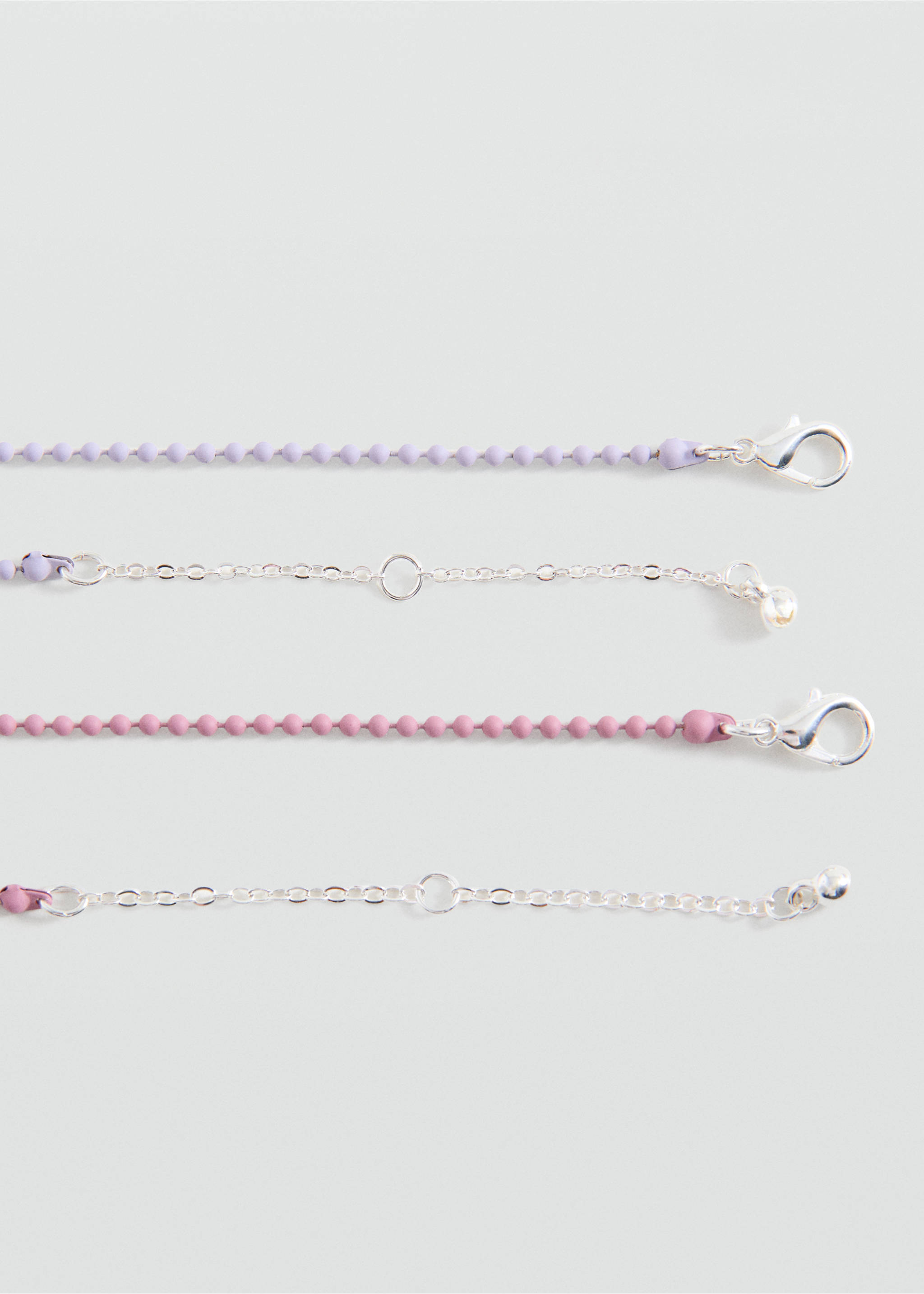 Combined necklace pack - Details of the article 1, Pink. Ref: 37011357-00.