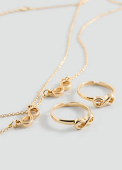 Infinity ring and collar set — Gold 2