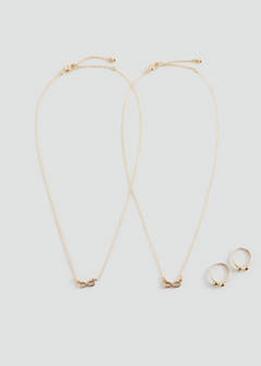 Infinity ring and collar set — Gold 1