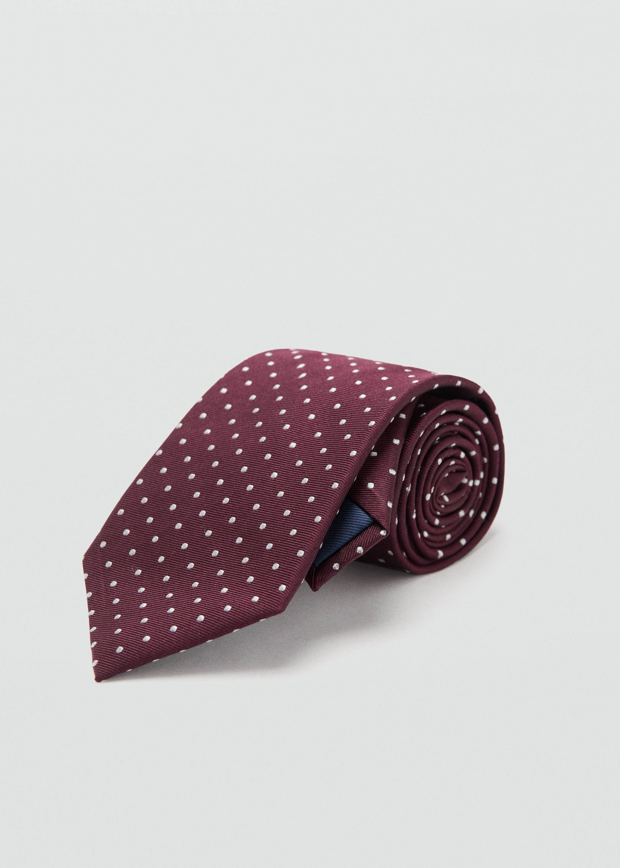 Polka-dot silk tie - Medium plane