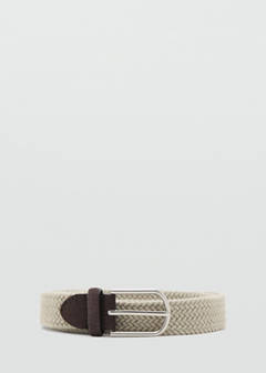 Braided elastic belt — Beige 1
