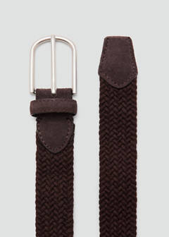 Braided elastic belt — Brown 3