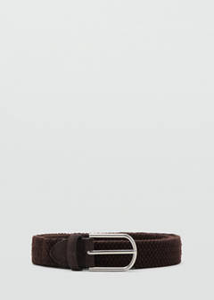 Braided elastic belt — Brown 1