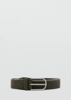 Braided elastic belt — Khaki 1