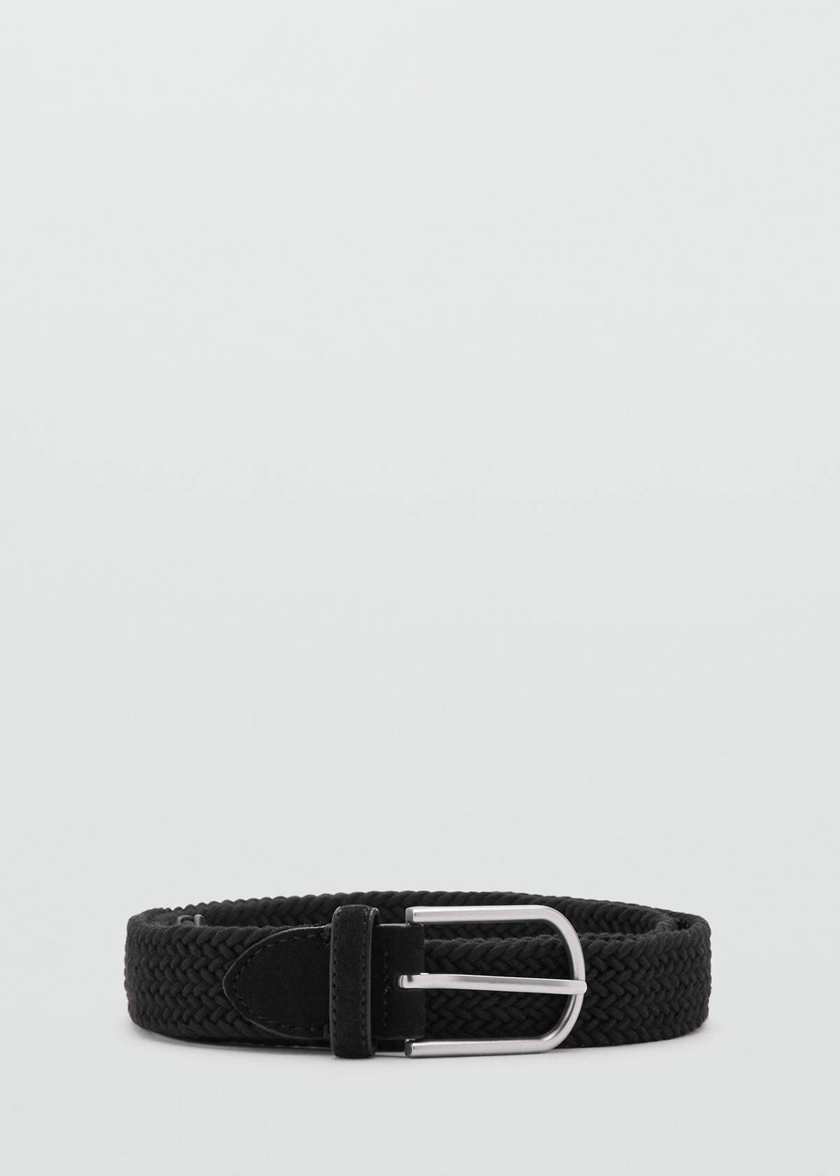 Braided elastic belt — Black