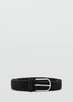 Braided elastic belt — Black 1