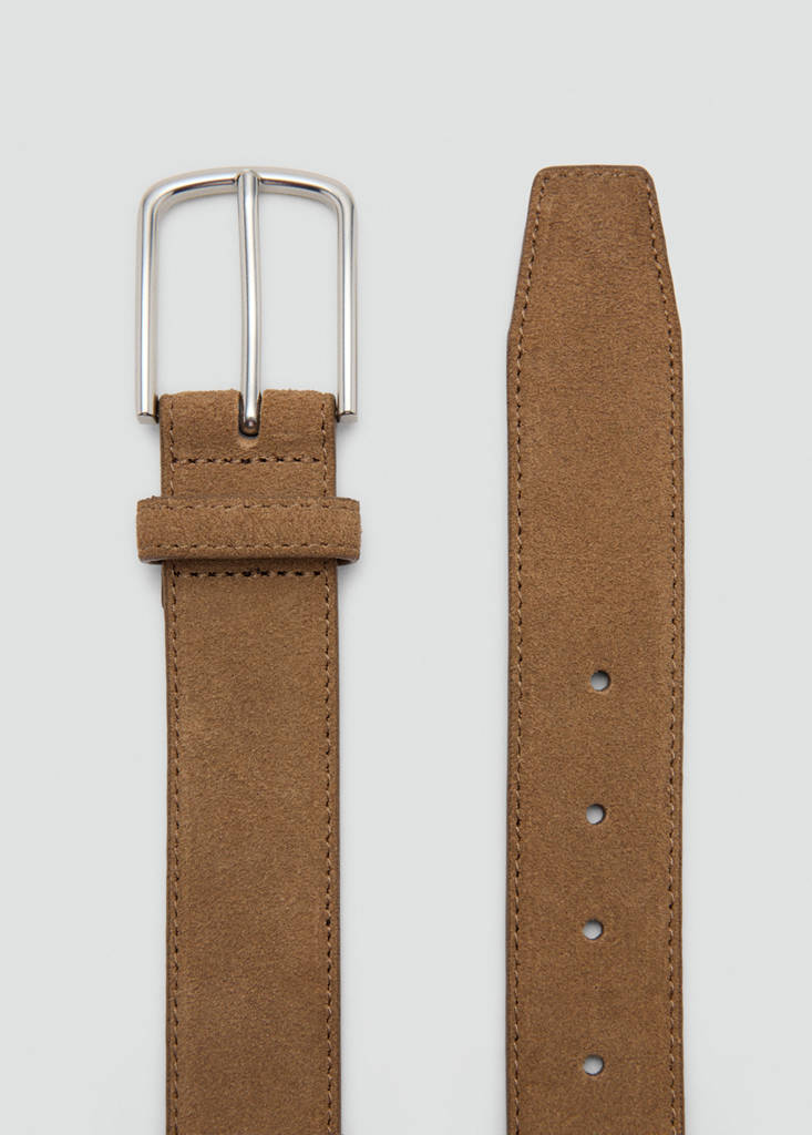 Nappa leather belt — Medium Brown