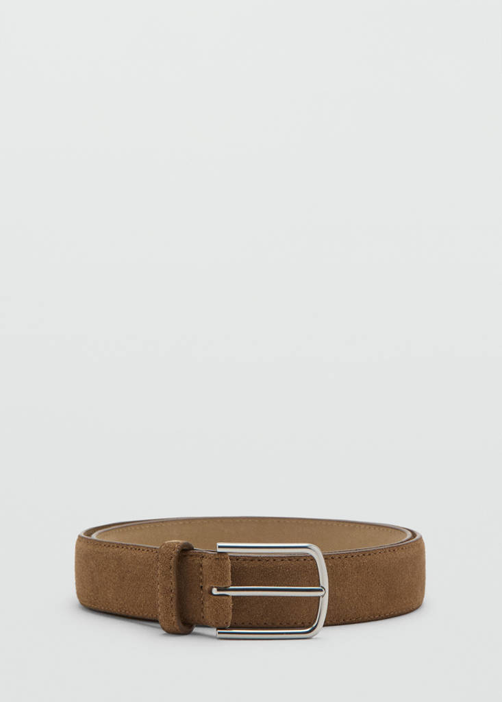 Nappa leather belt — Medium Brown