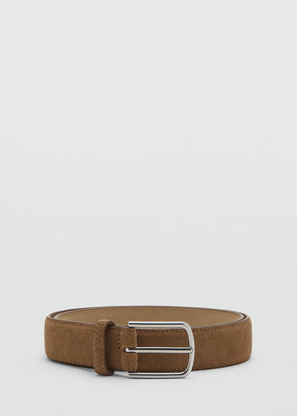Nappa leather belt — Medium Brown