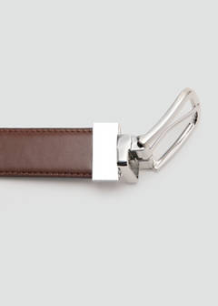 Reversible suit leather belt — Black 4