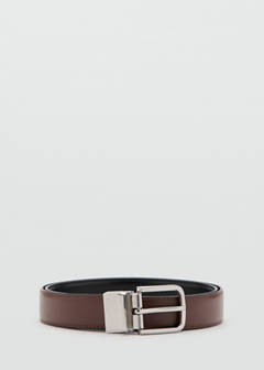 Reversible suit leather belt — Black 5
