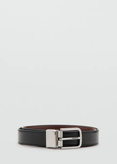 Reversible suit leather belt — Black 1