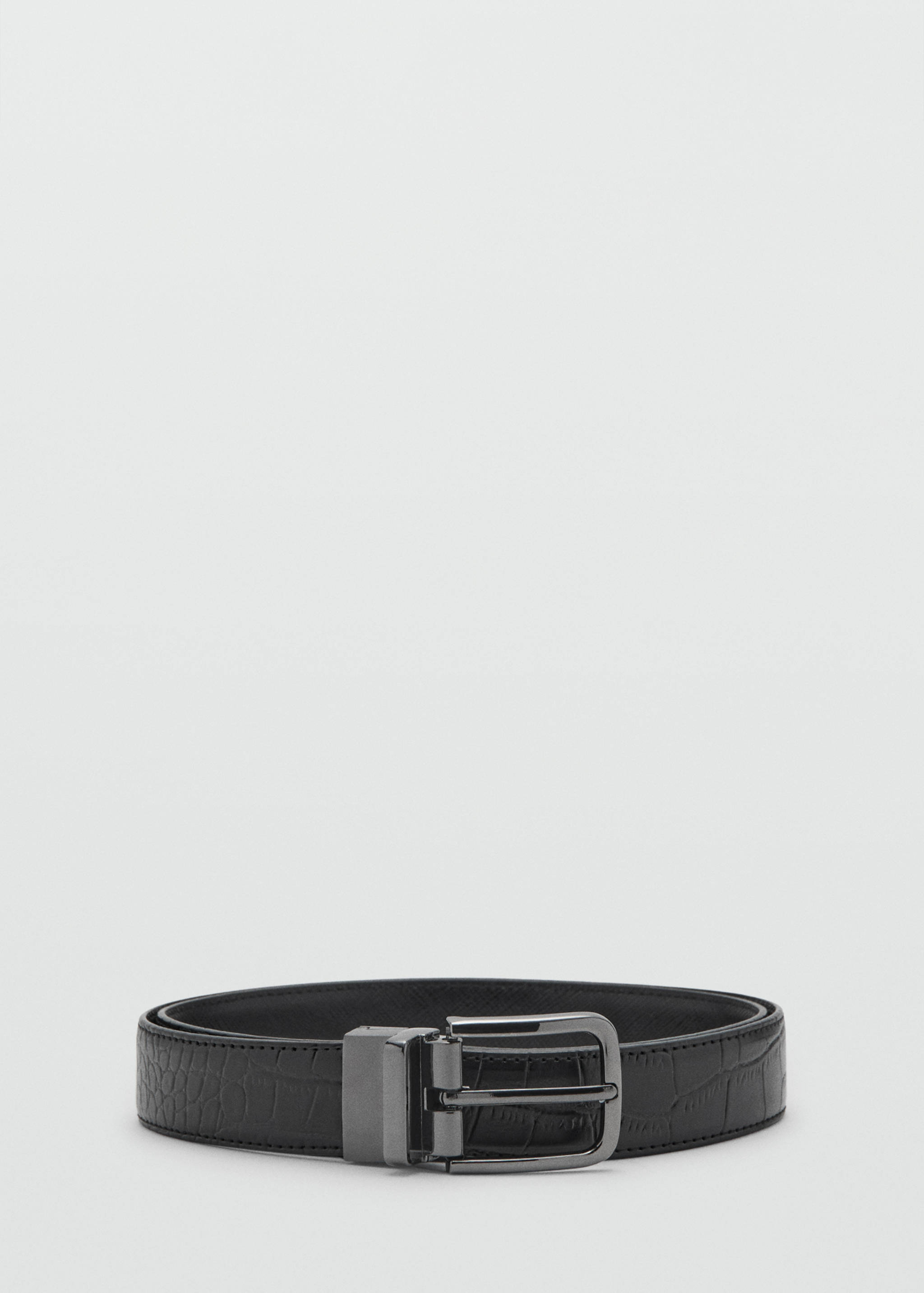 Croc-effect leather belt - Article without model