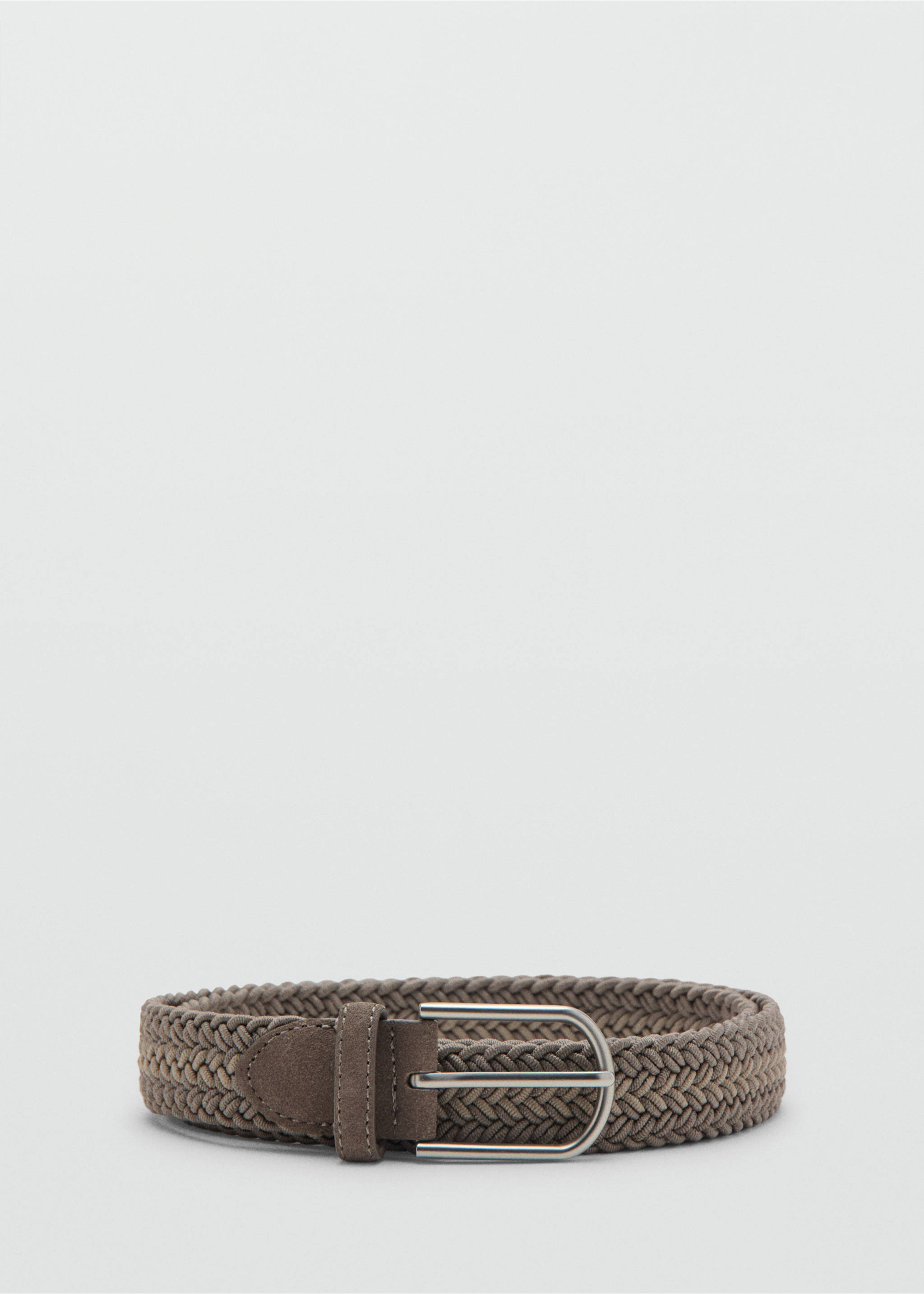 Braided elastic belt - Article without model, Grey. Ref: 37011372-00.