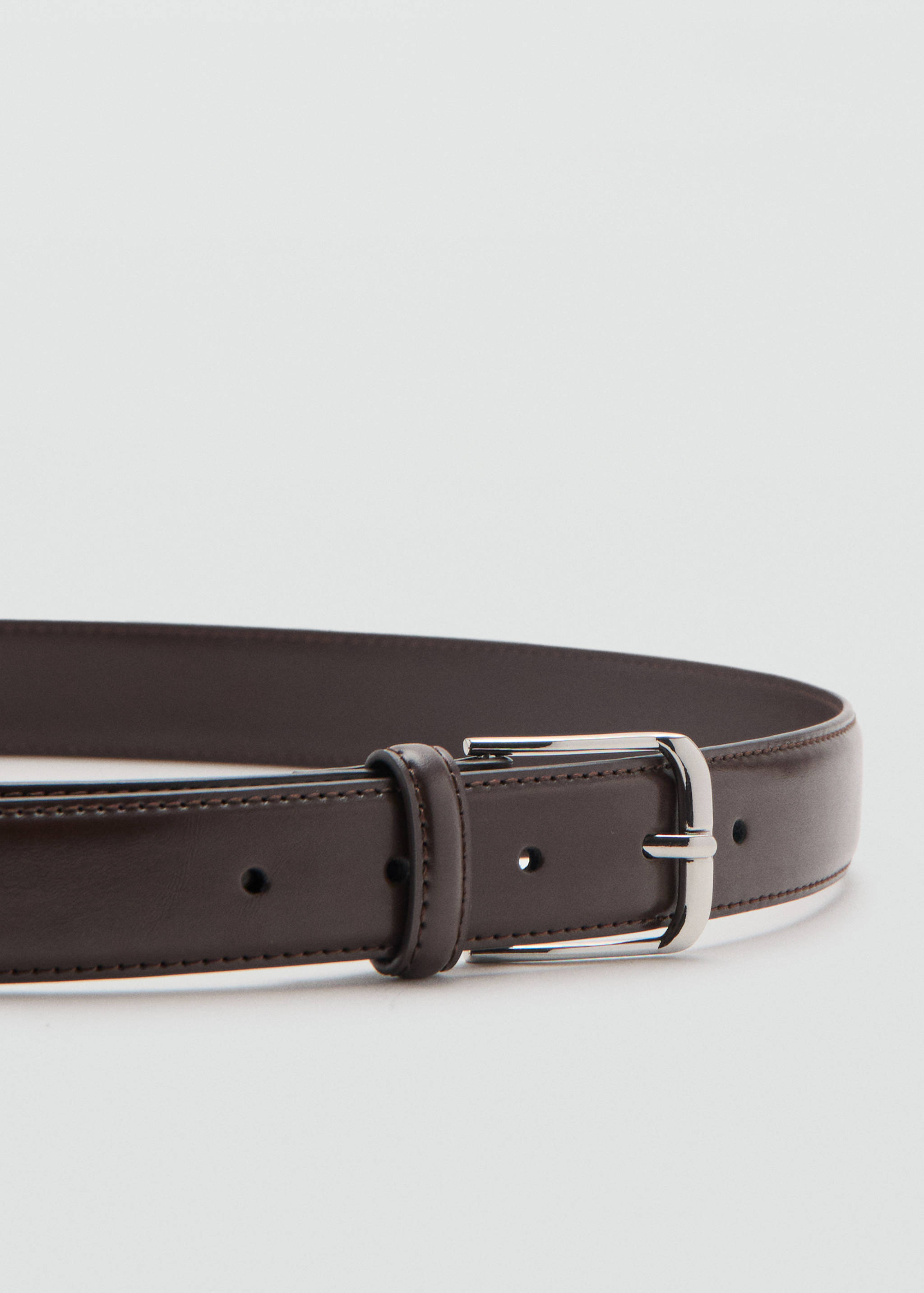 Buckle leather belt - Medium plane