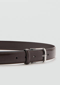 Buckle leather belt — Brown 2