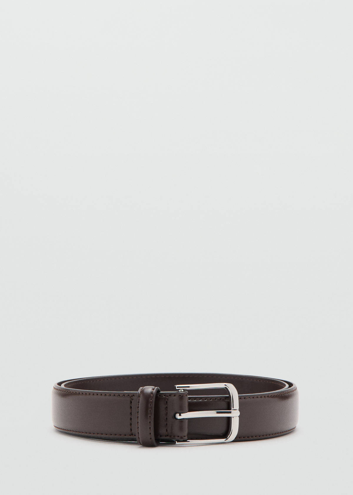 Buckle leather belt — Brown