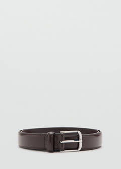 Buckle leather belt — Brown 1