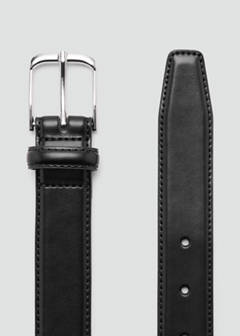 Buckle leather belt — Black 3