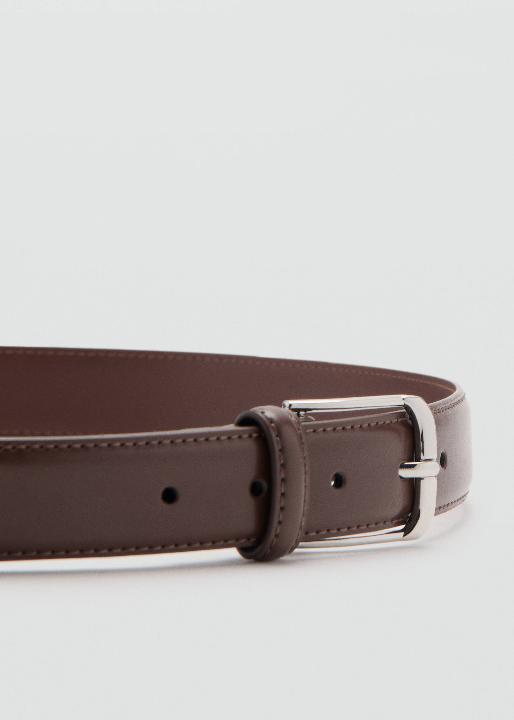 Buckle leather belt - Medium plane