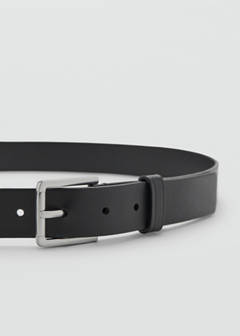 Buckle leather belt — Black 2