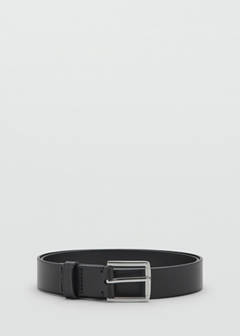 Buckle leather belt — Black 1