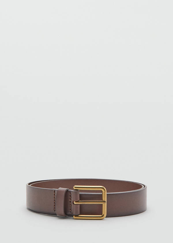 Square buckle belt — Leather