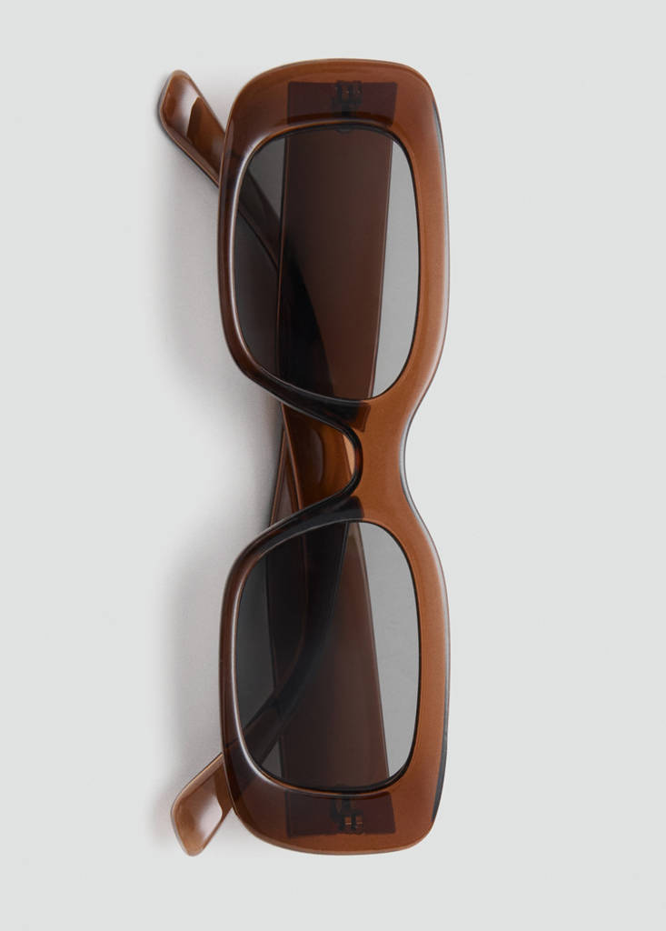 Resin frame sunglasses — Brown