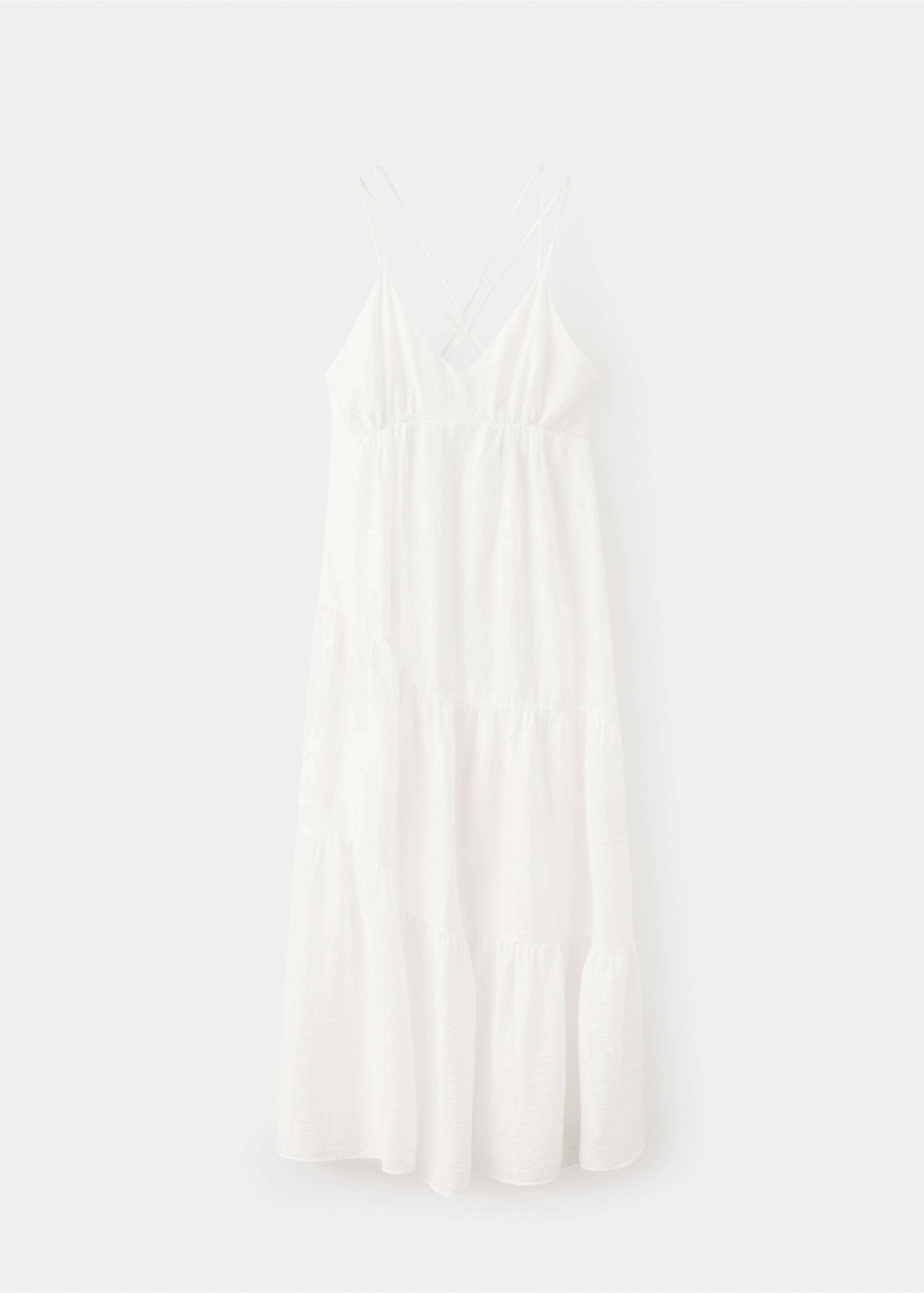 Robe évasée à volants - Article sans modèle, Blanc. Ref: 37011380-00.