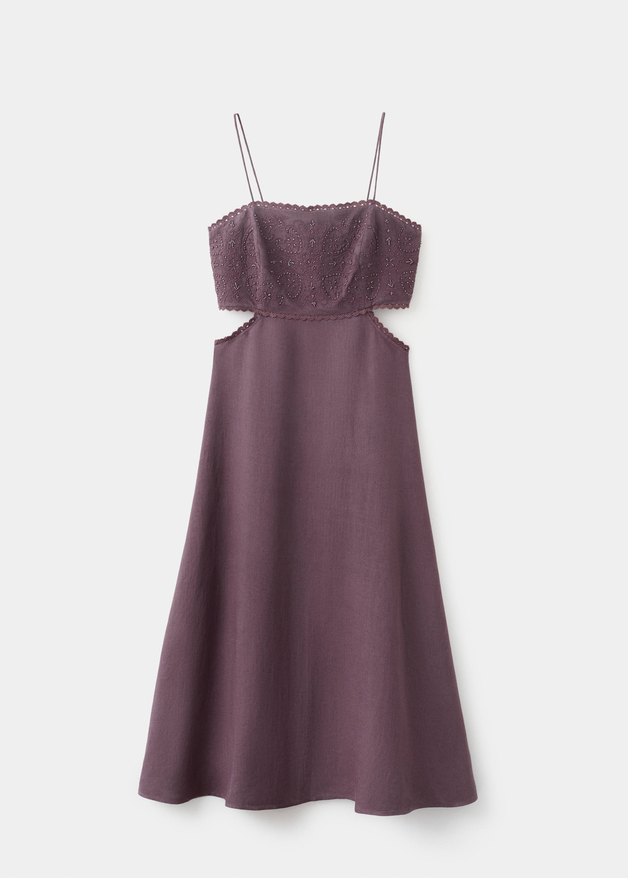 Vestido cut-out bordado com missangas - Artigo sem modelo