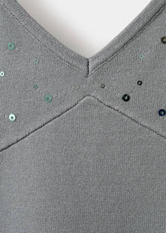 Sparkly top with fine straps — Light Heather Grey 8
