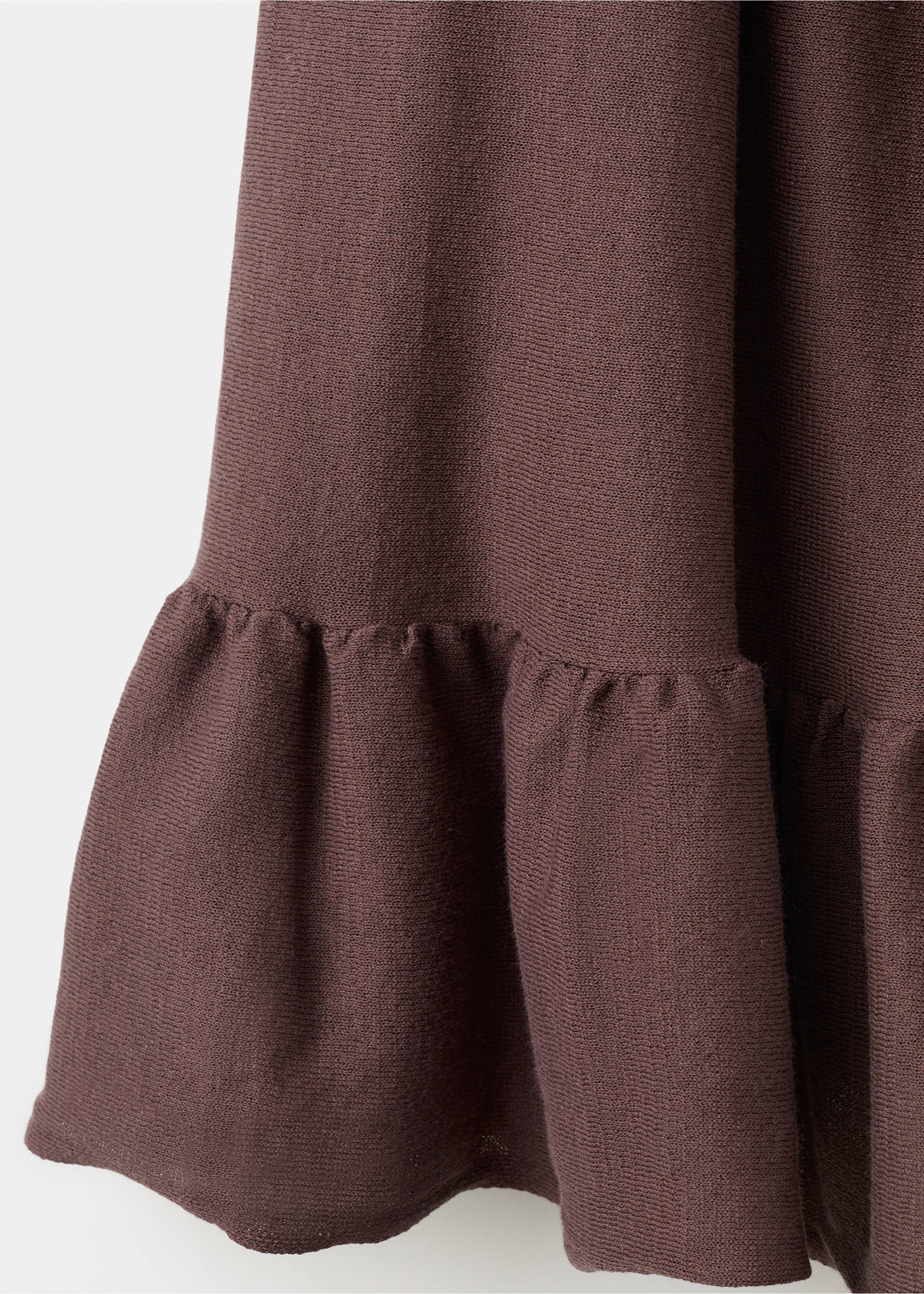 Gathered neck jersey dress - Details of the article 0, Wine. Ref: 37011386-00.
