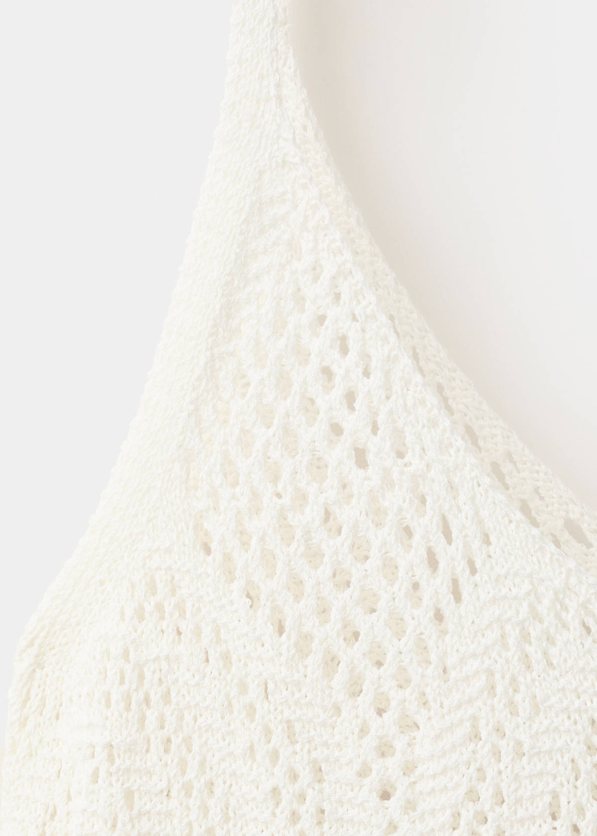 Crochet long dress — White