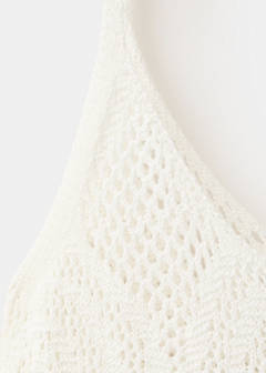 Crochet long dress — White 6