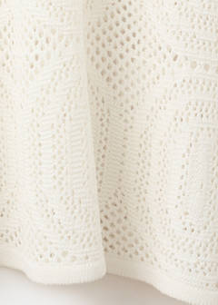 Crochet long dress — White 7