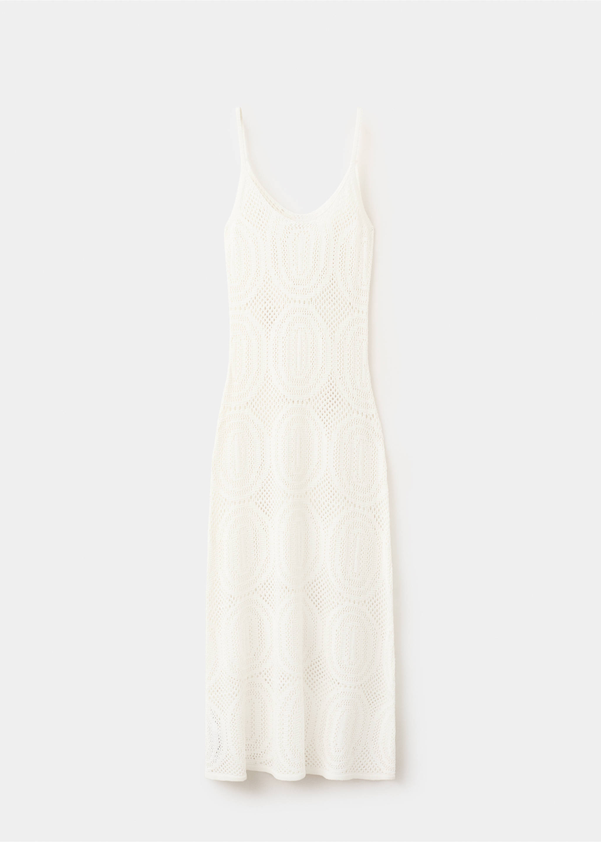 Robe longue crochet - Article sans modèle, Blanc. Ref: 37011387-00.