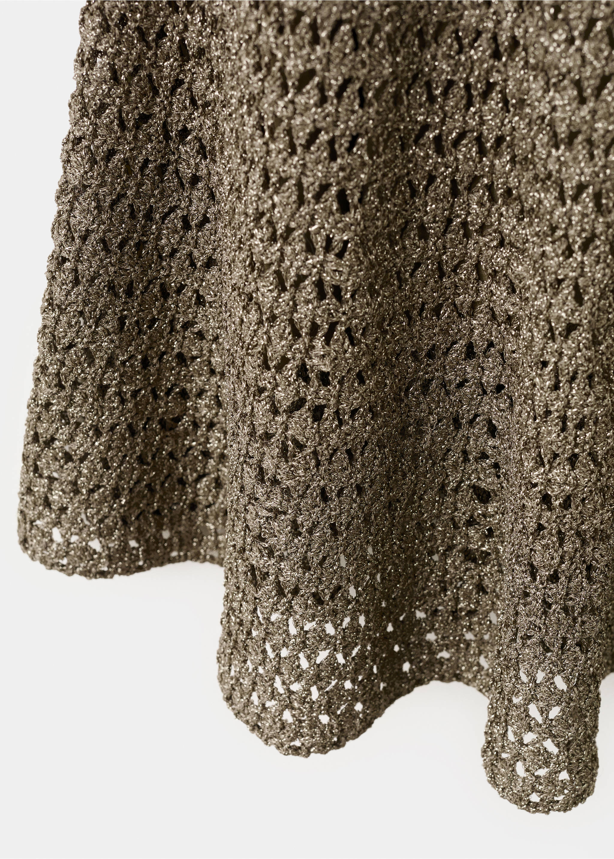 Vestido midi crochet - Detalle del artículo 8, Marrón. Ref: 37011389-00.