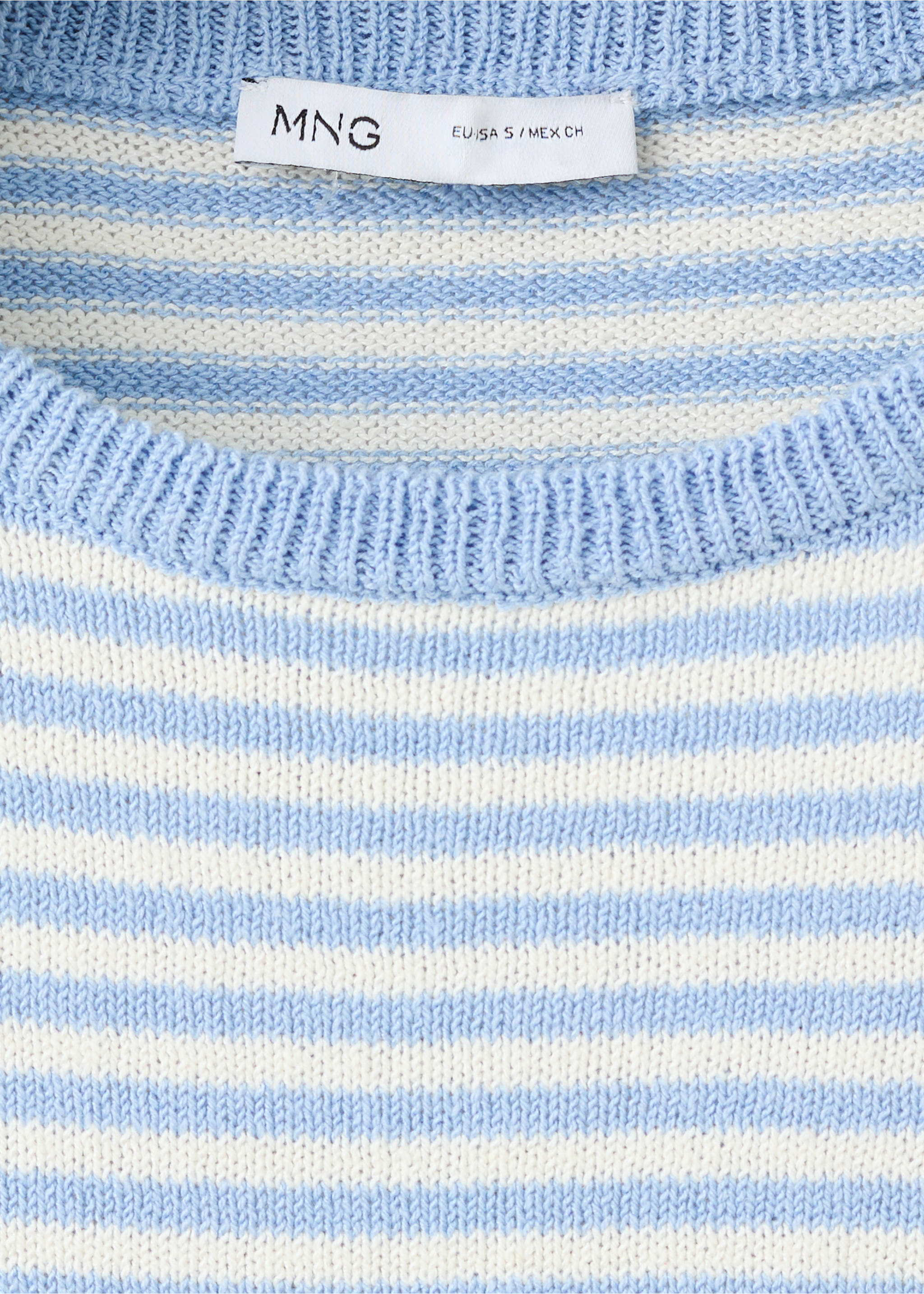 Jersey punto mezcla algodón - Detalle del artículo 8, Azul celeste. Ref: 37011392-00.