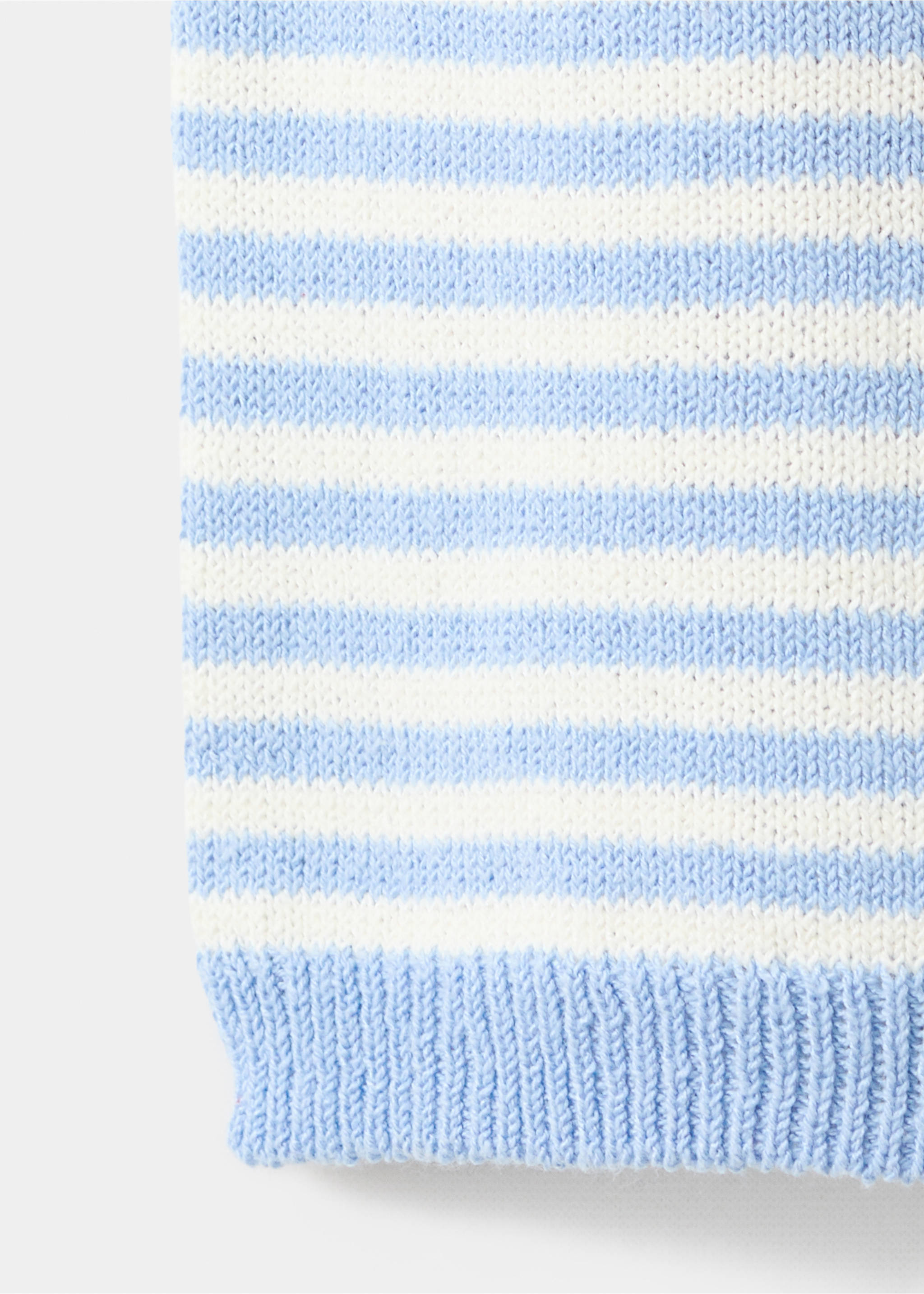 Cotton mix knit sweater - Details of the article 0, Sky Blue. Ref: 37011392-00.