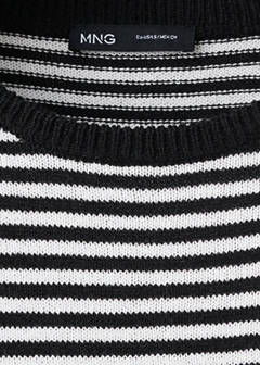 Striped short-sleeved sweater — Black 9